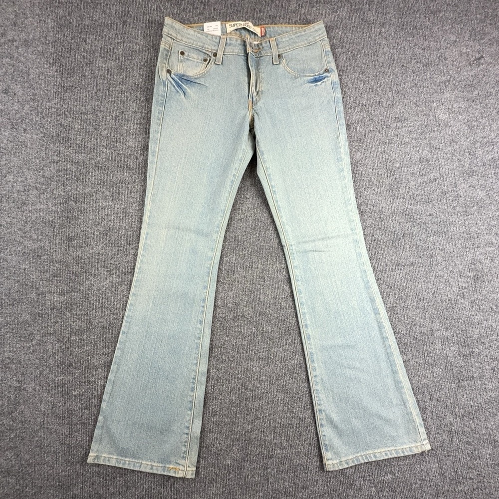 Y2K Levi's 518 Superlow Bootcut Jeans Juniors 5 Light Wash Low Rise Stretch